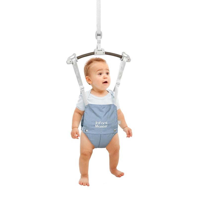 Infant Master Doorway Jumper, Johnny Jumper w/Adjustable Seat Bag, Durable Baby Door Bouncer & Swing Jumper w/Steel Spring, Wise Gift Choice for Infant & Toddler, Easy to Use, Blue - Image 1